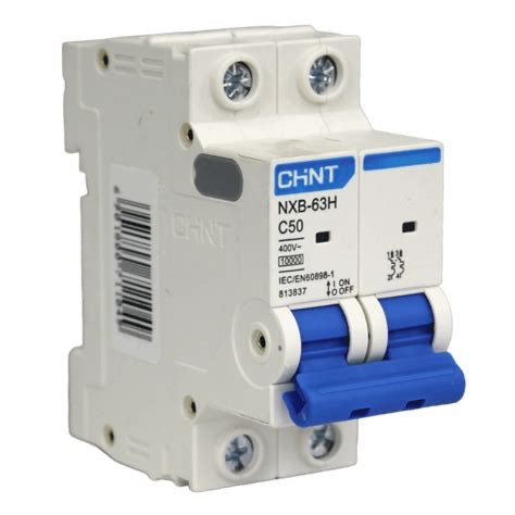 Interruptor Automático CHINT NXB-63H 2P 50A 10kA Curva C – Código 070202050CH
