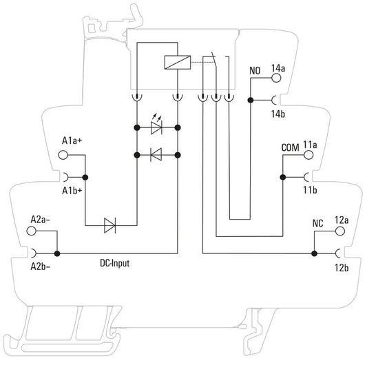 RELE CON BASE TRP 24VDC 1CO 6A PULSADOR NO - 2618000000