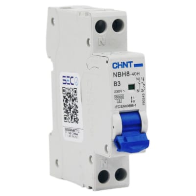 Interruptor Termomagnético CHINT NBH8-40H 1P+N 3A 6kA Curva B – Código 070351103CH