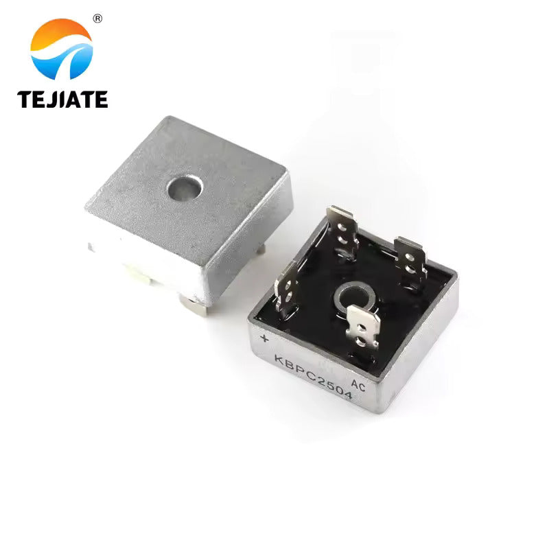 KBPC2504 Diodo Rectificador de Puente, 25A, 400V, Monofásico, Paquete de 2 Piezas