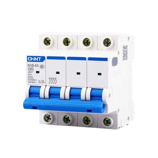 Interruptor Termomagnético CHINT NXB-63H 4P 16A 10kA Curva C – Código 07031416CH