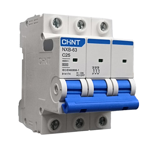 Interruptor Automático CHINT NXB-63 3P 25A 6kA Curva C – Código 070103025CH