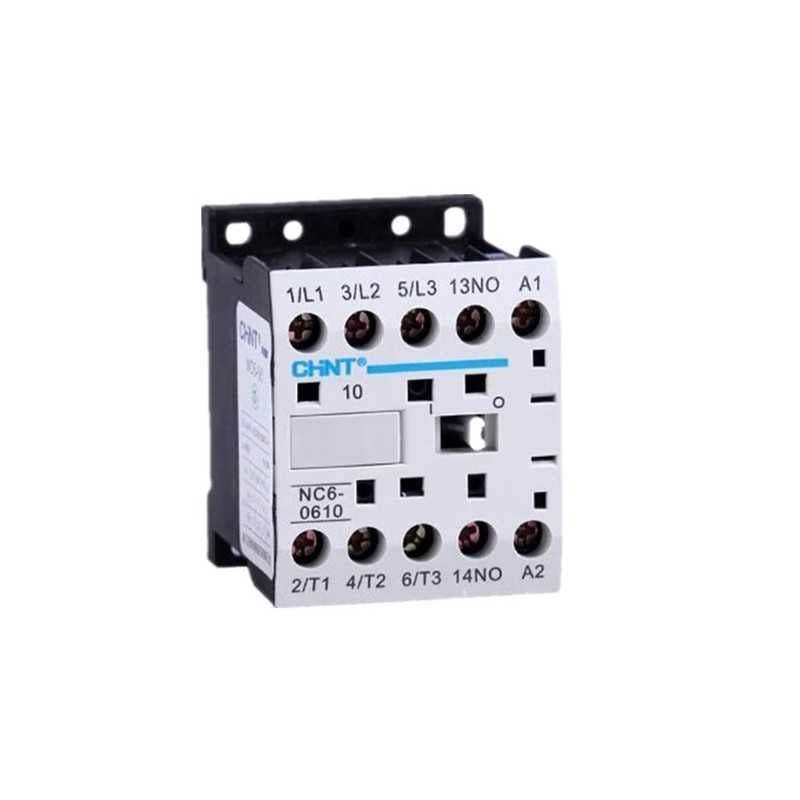 Minicontactor CHINT NC6-0610 – 6 A AC-3, 3 polos + 1NA, bobina 220 V AC