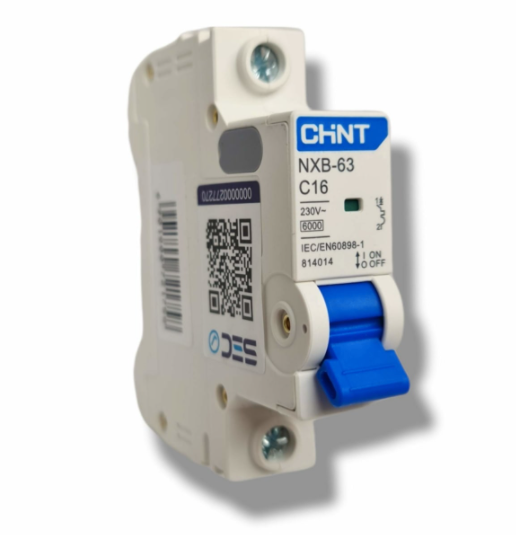 Interruptor Automático CHINT NXB-63 1P 16A 6kA Curva C con Certificación SEC – Código 070101016CH