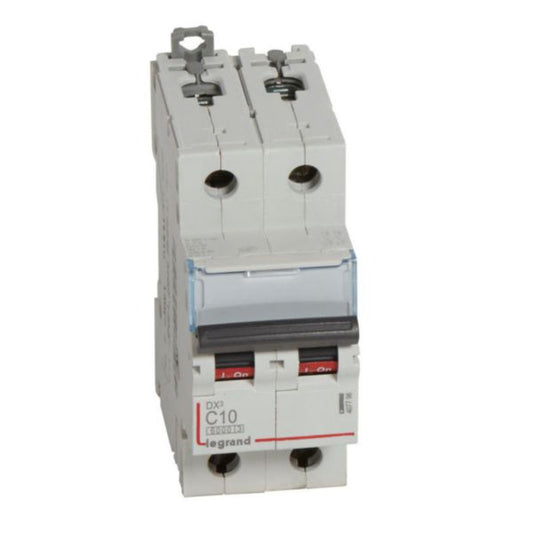 Interruptor - 10 A - magnetotérmico DX³ 6000 - 10 kA - 2P - 230/400 Vac - Curva C