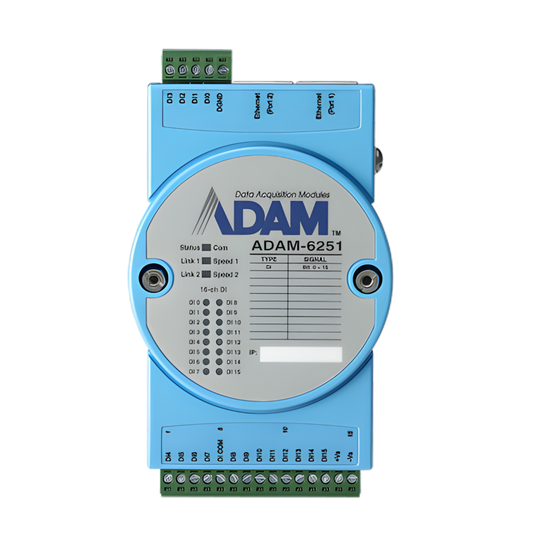 Módulo de adquisición de datos - ADAM-6251-B, Entrada Digital, 16 Entradas, Ethernet, -10 a 70°C