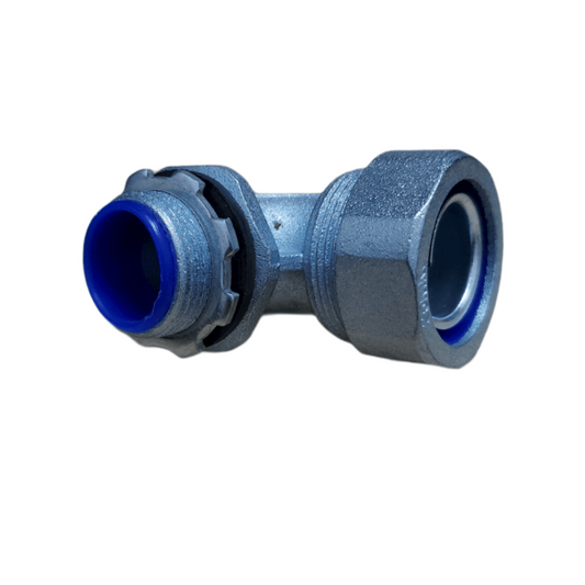 Conector Curvo 90° 40 mm para Tubo Flexible con Revestimiento PVC