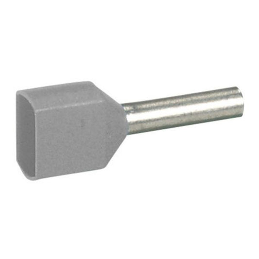 Terminal Doble 2x2,5mm² Gris