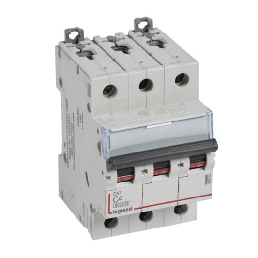 407854  Interruptor Automático Riel 3P 4A 400VAC Curva