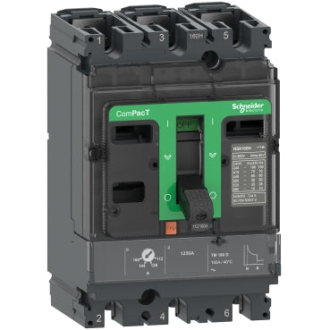 C10H3TM016 Circuit breaker, ComPacT NSX100H, 70kA/415VAC, 3 poles, TMD trip unit 16A