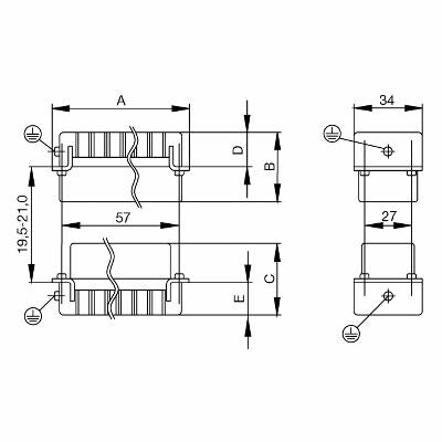 CONECTOR HDC HE 10 FS 10 POLOS HEMBRA 16A TIPO TORNILLO - 1204100000