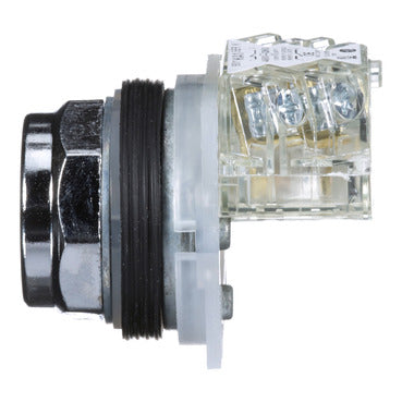 Pulsador Cromado Estanco Verde 30 mm 1NA+1NC