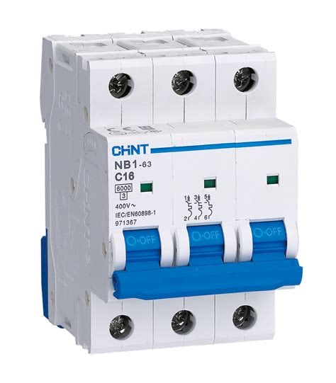 Interruptor Automático CHINT NXB-63 3P 16A 6kA Curva C – Código 070103016CH