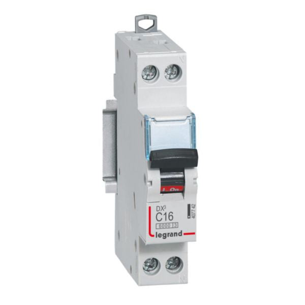 Interruptor Magnetotérmico DX3 6000 Curva C 10KA Unipolar + Neutro 40774204 Legrand
