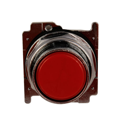 Pulsador Cromado 30 mm Estanco Rojo 1NA-1NC