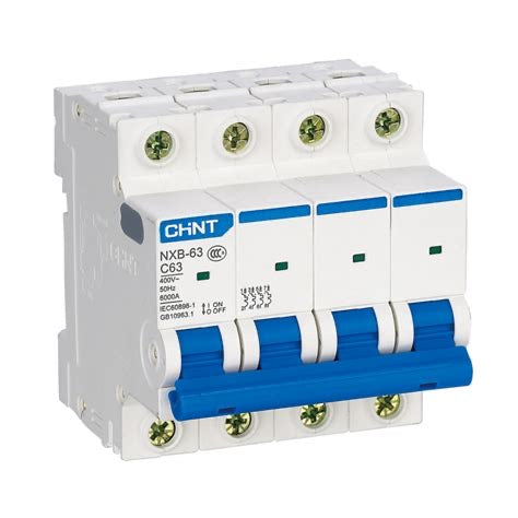 Interruptor Termomagnético CHINT NXB-63H 4P 6A 10kA Curva C – Código 07031406CH