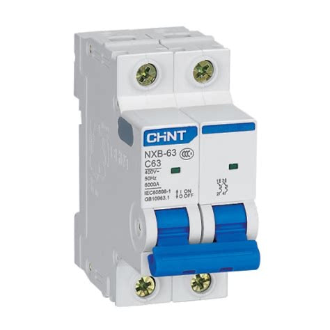 Interruptor Automático CHINT NXB-63 2P 20A 6kA Curva C – Código 070102020CH