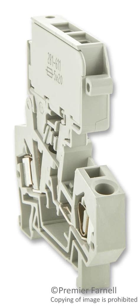 Bloque de Terminales WAGO 281 de Paso 2 Conductores 4 mm² 800 V 32 A CAGE CLAMP® – Código 281