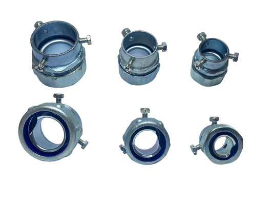 Conector Recto Metálico EMT a Flexible 40mm DKJD-40-PS