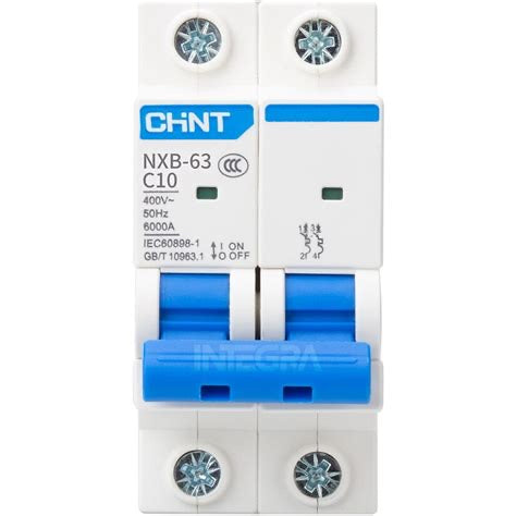 Interruptor Automático CHINT NXB-63 2P 10A 6kA Curva C – Código 070102010CH