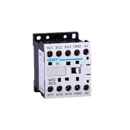 Minicontactor CHINT NC6-0610 – 6 A AC-3, 3 polos + 1NA, bobina 220 V AC