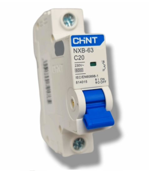Interruptor Automático CHINT NXB-63 1P 20A 6kA Curva C con Certificación SEC – Código 070101020CH