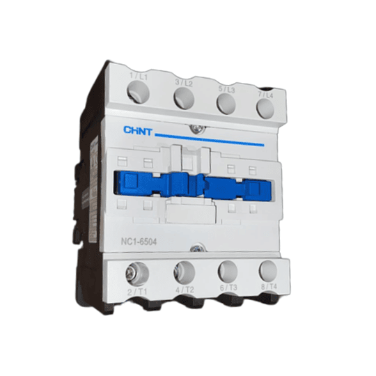 Contactor CHINT NC1‑65 4P 65 A 30 kW AC3 380 V – Bobina 220 V AC – Código 03010659000CH