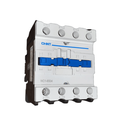 Contactor CHINT NC1‑65 4P 65 A 30 kW AC3 380 V – Bobina 220 V AC – Código 03010659000CH