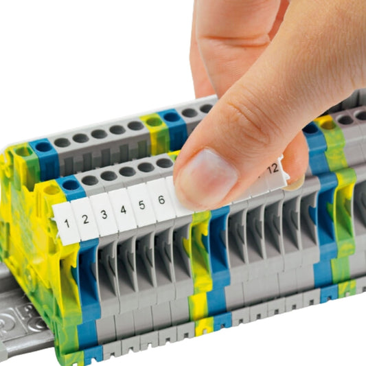 Marcador para bornes UCT-TM 8 – 8,2 mm, blanco, sin rotular 828740