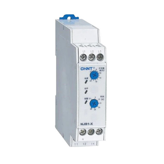 Relé de Protección CHINT NJYB3-8 – Asimetría, Falla de Fase, Secuencia de Fase, Sobretensión/Subtensión – 1NA/1NC