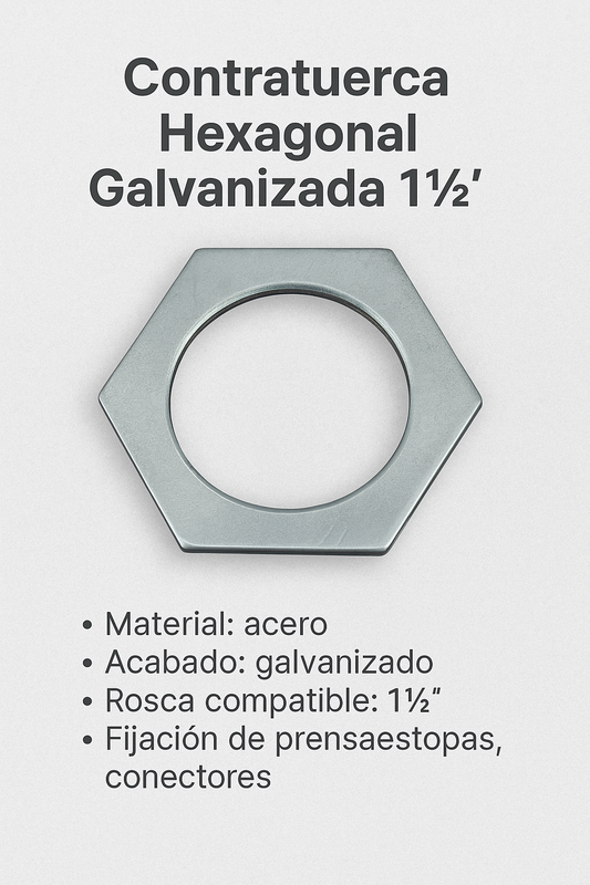 Contratuerca hexagonal galvanizada (tuerca de fijación - locknut)