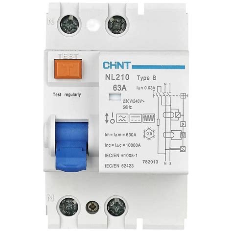 Interruptor Diferencial CHINT NL210 2P 40A 300mA Tipo B – Código 0702240300CH