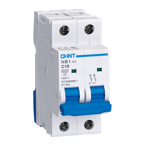 Interruptor Termomagnético CHINT NB1‑63DC 2P 10 A 500 V DC Curva C – Código 07032210CH