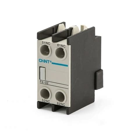 Contacto Auxiliar Frontal CHINT F4-02 – 2NC para contactores NC1 y NC2