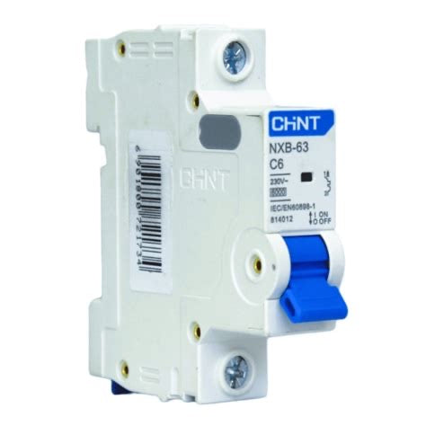 Interruptor Automático CHINT NXB-63 1P 6A 6kA Curva C con Certificación SEC – Código 070101006CH