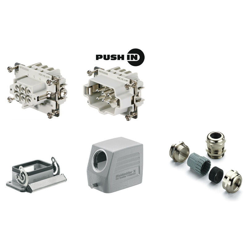 KIT CONECTORES HDC-KIT HE-P 06.10 M PUSH IN - 1027650000