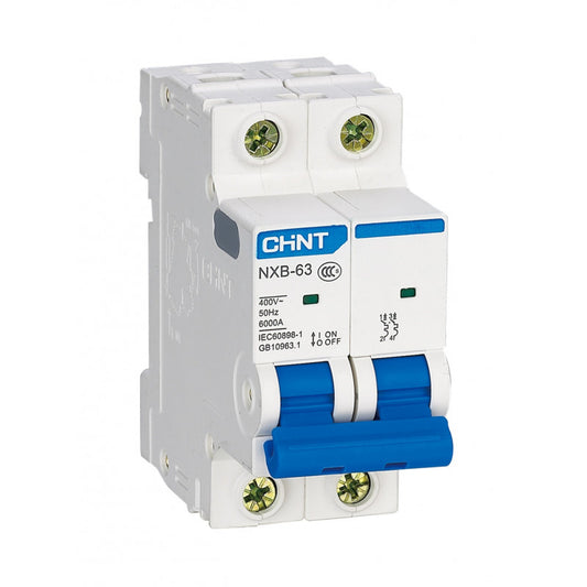 Interruptor Automático CHINT NXB-63 1P 63A 6kA Curva C con Certificación SEC – Código 070101063CH