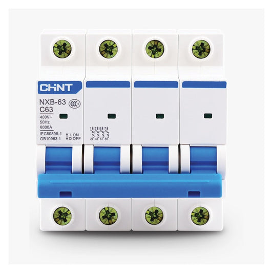 Interruptor Automático CHINT NXB-63 1P 63A 6kA Curva C con Certificación SEC – Código 070101063CH