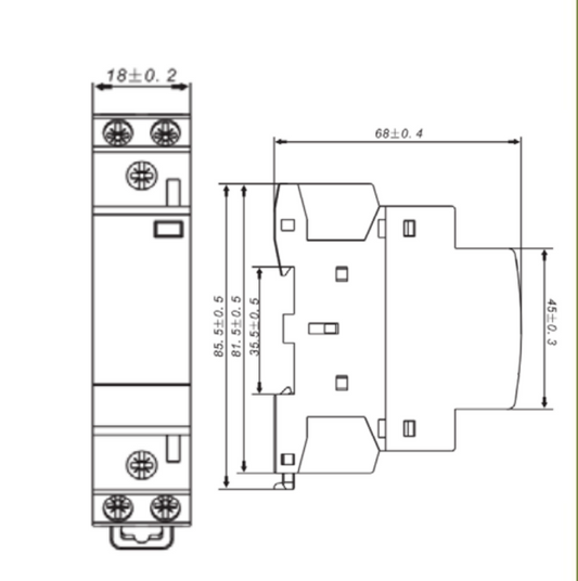 Contactor modular 24Vac/Dc 16A, 4KW AC1, 1NA+1NC - 03010166855CH