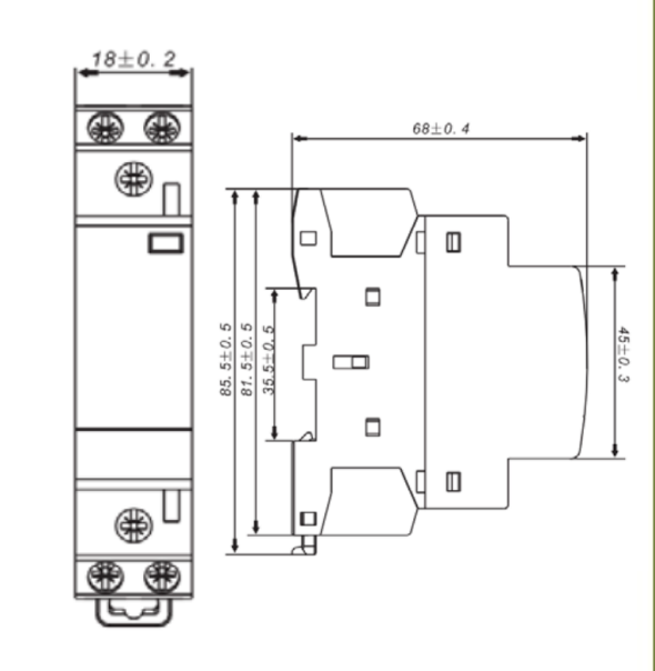 Contactor modular 24Vac/DC 20A, 4KW AC1, 2NA - 03010206856CH