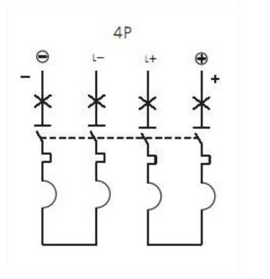 Interruptor Automático CHINT NB1-63DC-2P-C32 2P 32 A 1000 VDC Curva C – Código 07032432CH