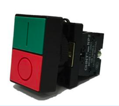 Pulsador doble CHINT Ø22 mm 1 NA (verde) + 1 NC (rojo) – Código 2503133CH