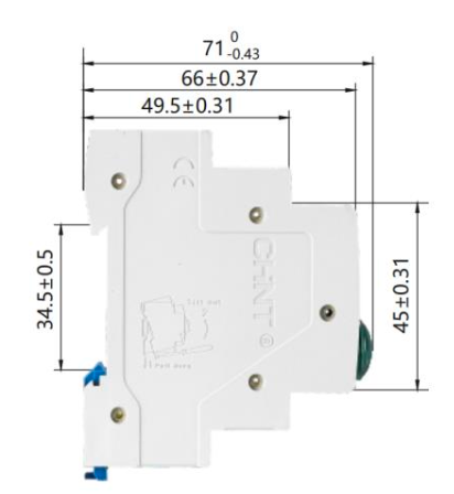 Piloto LED Montaje Riel DIN CHINT ND9‑1/G Verde 230 VAC/DC 20 mA – Código 2507501CH