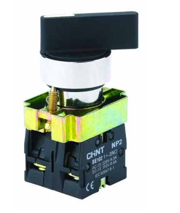 Selector Plástico Manilla Larga CHINT NP2‑EJ21 2 Posiciones (0‑1) 1 NA – Código 2508104CH