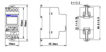 Interruptor Horario Digital Diario CHINT NKG3‑M 1 min–24 h 3 A 1 NA/1 NC – Código 271201CH