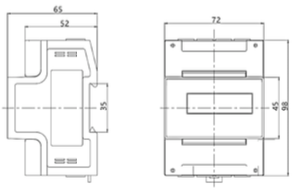 Medidor de Energía Trifásico CHINT DTSU666 3F+N Riel DIN 5(80) A RS‑485 Modbus RTU – Código 2713422CH