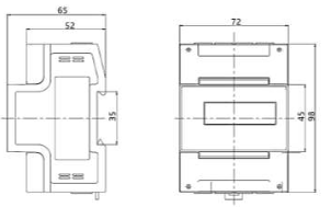 Medidor de Energía Trifásico CHINT DTSU666‑CT 1.5(6) A 4 Hilos RS‑485 Modbus – Código 2713423CH