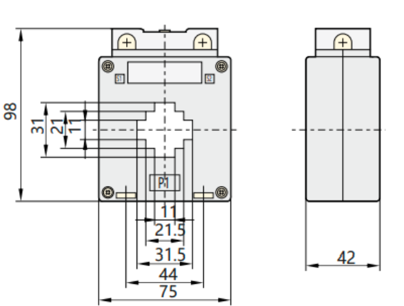 Transformador de Corriente CHINT BH‑0.66 30I B 150/5 A Clase 0.5 – Código 2901015CH