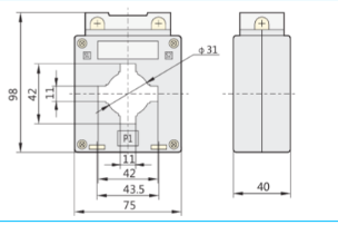 Transformador de Corriente CHINT BH‑0.66 40I 400/5 A Clase 0.5 – Código 2901040CH