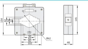 Transformador de Corriente CHINT BH‑0.66 100I 1200/5 A Clase 0.5 – Código 2901120CH